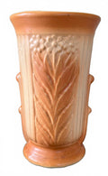 Robinson Ransbottom RRP 716 Vintage Pottery Vase Peach Floral USA 8"