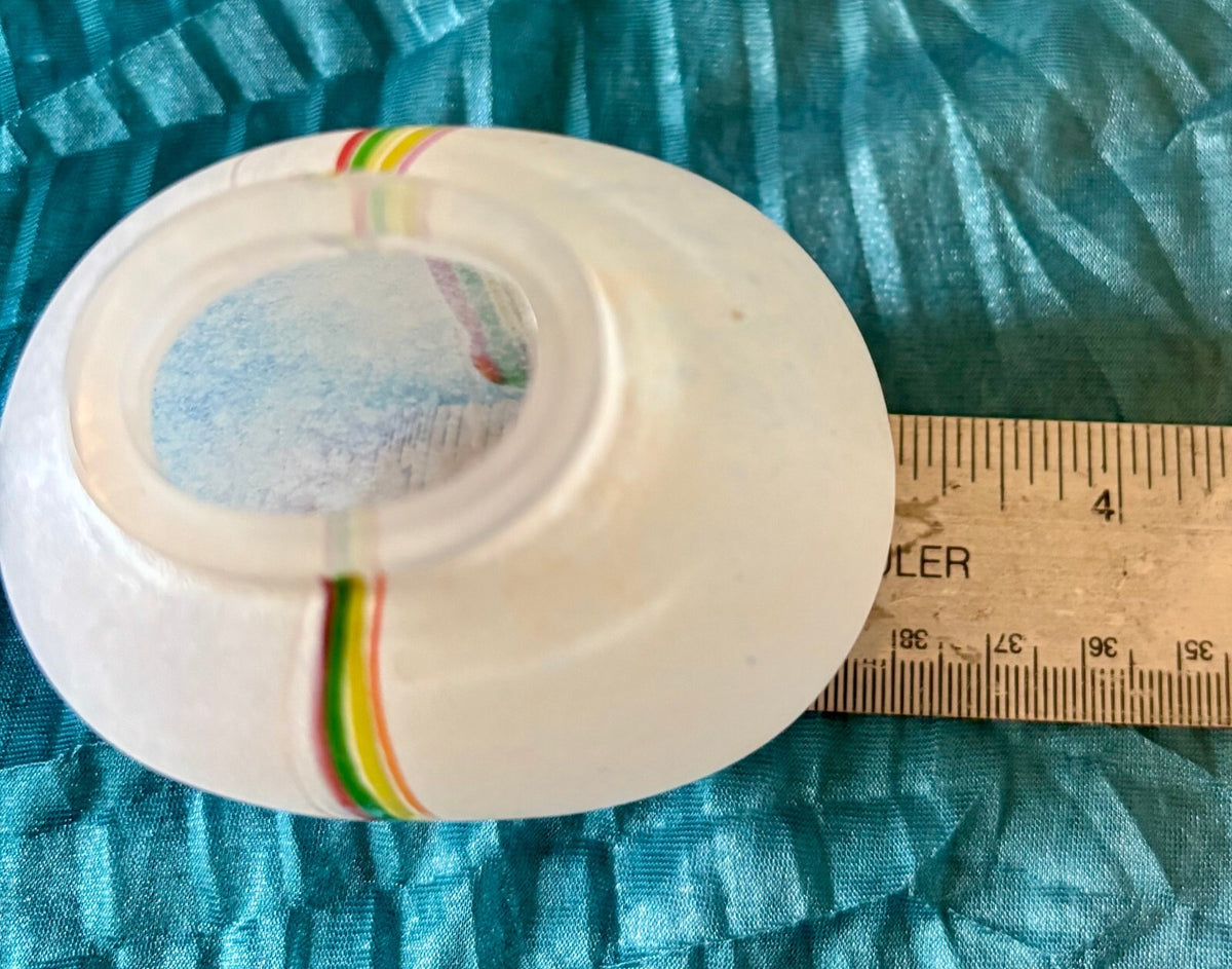 Vintage Kosta Boda Bertil Vallien Rainbow Mini Art Glass Vase Sweden MCM