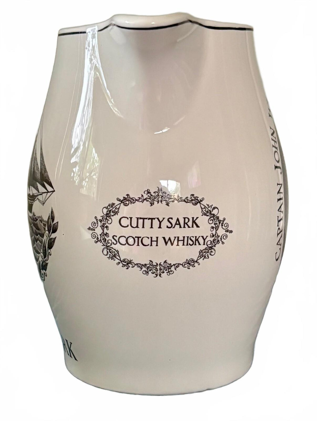 Vintage 1986 Cutty Sark Scotch Whisky Ceramic Pub Pitcher Nautical Barware