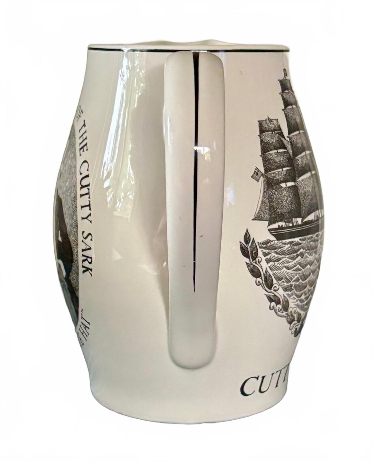 Vintage 1986 Cutty Sark Scotch Whisky Ceramic Pub Pitcher Nautical Barware