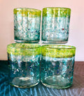 Jaakko Liikanen JL Finland Set 4 Art Glass Tumblers Hand Blown Finnish Glass