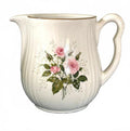 Vintage Hall China Heather Rose Pitcher Pink Roses Gold Trim USA 1950s