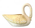 Vintage Belleek Ireland Swan Planter Creamer 7th Mark Yellow Lustre Porcelain