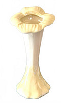 Vintage Belleek Ireland Flower Bud Vase Yellow Lustre 7th Mark 1980-1993